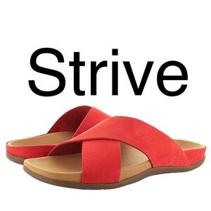 (S3) Strive Palma Women's Leather Cross Strap Sandals Size‎ 8